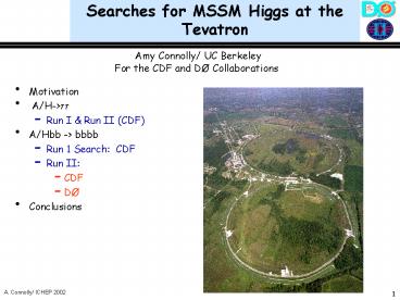 Searches for MSSM Higgs at the Tevatron