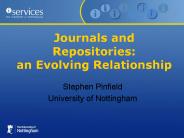 Journals and Repositories: an Evolving Relationship