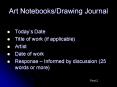 Art NotebooksDrawing Journal PowerPoint PPT Presentation