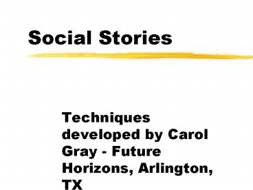 Social Stories