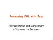 Processing XML with Java