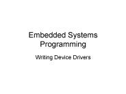 Embedded Systems Programming