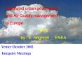 integrated urban governance and air quality management in europe PowerPoint PPT Presentation