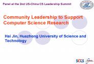 Community Leadership to Support Computer Science Research