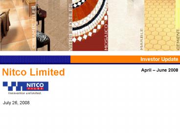 Nitco Q3 Release