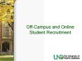 OffCampus and Online Student Recruitment PowerPoint PPT Presentation