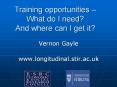 Training opportunities  PowerPoint PPT Presentation
