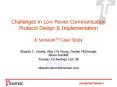 Challenges in Low Power Communication Protocol Design PowerPoint PPT Presentation
