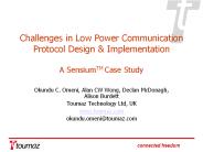 Challenges in Low Power Communication Protocol Design