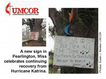 Photos: Susan J. Meister UMCOR