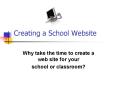 Creating a School Website PowerPoint PPT Presentation