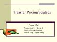 Transfer PricingStrategy PowerPoint PPT Presentation