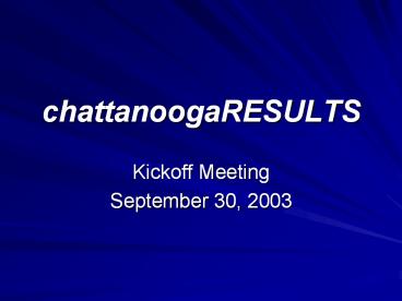 chattanoogaRESULTS