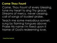 Come Thou Fount