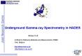 Underground Gammaray Spectrometry in HADES PowerPoint PPT Presentation