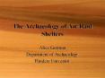 The Archaeology of Air Raid Shelters PowerPoint PPT Presentation
