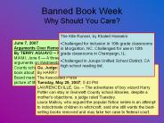 Banned Book Week Why Should You Care