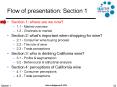 Flow of presentation: Section 1 PowerPoint PPT Presentation