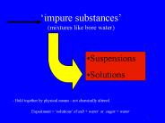 impure substances mixtures like bore water