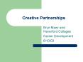 Creative Partnerships PowerPoint PPT Presentation