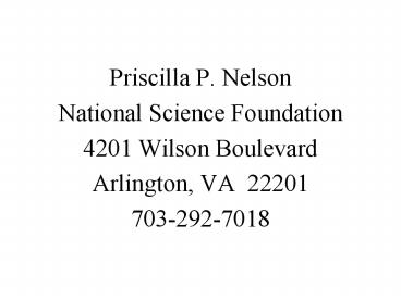 Priscilla P. Nelson