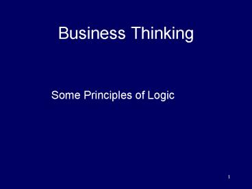 Business Thinking