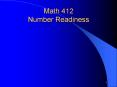 Math 412 Number Readiness PowerPoint PPT Presentation