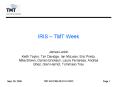 IRIS TMT Week PowerPoint PPT Presentation