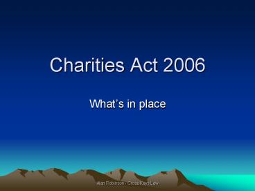 Charities Act 2006
