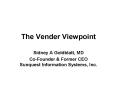 The Vender Viewpoint PowerPoint PPT Presentation