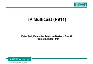 IP Multicast P911