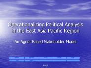 Operationalizing Political Analysis in the East Asia Pacific Region