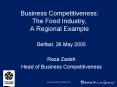 Business Competitiveness: The Food Industry, A Regional Example PowerPoint PPT Presentation