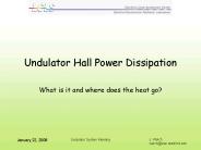 Undulator Hall Power Dissipation