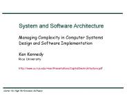 System and Software Architecture