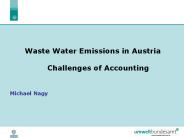 Waste Water Emissions in Austria Challenges of Accounting
