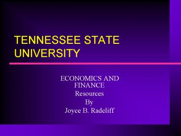 TENNESSEE STATE UNIVERSITY