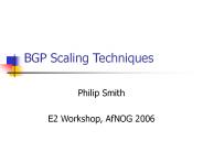 BGP Scaling Techniques