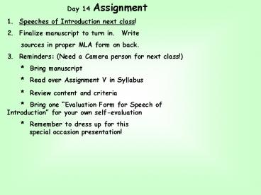 Day 14 Assignment
