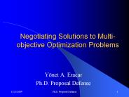 Negotiating Solutions to Multiobjective Optimization Problems
