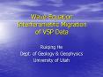 WaveEquation Interferometric Migration of VSP Data PowerPoint PPT Presentation