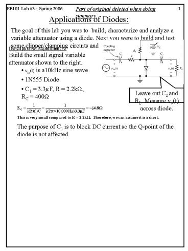 Applications of Diodes: