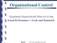 Organizational Control