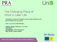 The Changing Place of Work in Later Life PowerPoint PPT Presentation
