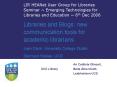 LIR HEANet User Group for Libraries Seminar Emerging Technologies for Libraries and Education 8th De PowerPoint PPT Presentation