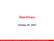 Data Privacy