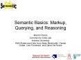 Semantic Basics: Markup, Querying, and Reasoning PowerPoint PPT Presentation