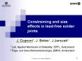 Constraining and size effects in lead-free solder joints PowerPoint PPT Presentation