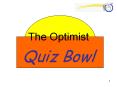 The Optimist PowerPoint PPT Presentation