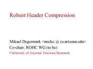 Robust Header Compression